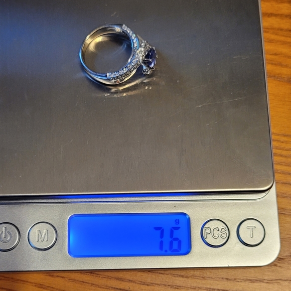 14k solid gold and genuine Tanzanite and diamond ring sz 7. - Picture 11 of 11